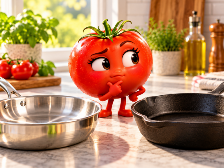 I’m a Tomato. Why Are You Cooking Me in THAT Pan? 🍅